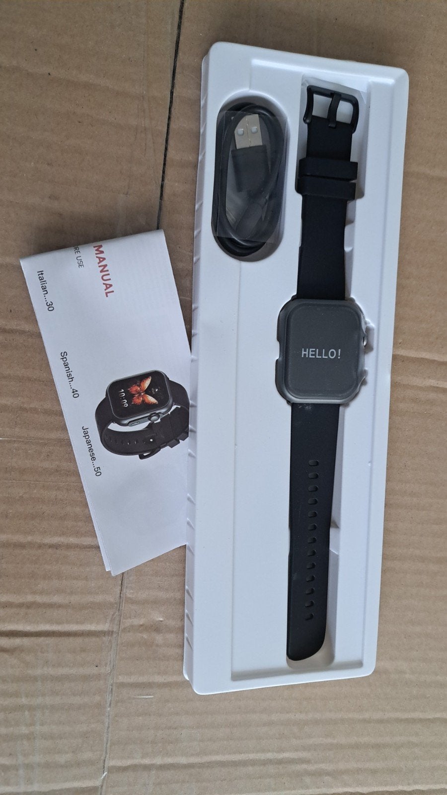 Smartwatch, Ophalen of Verzenden, Nieuw, Zwart, Android