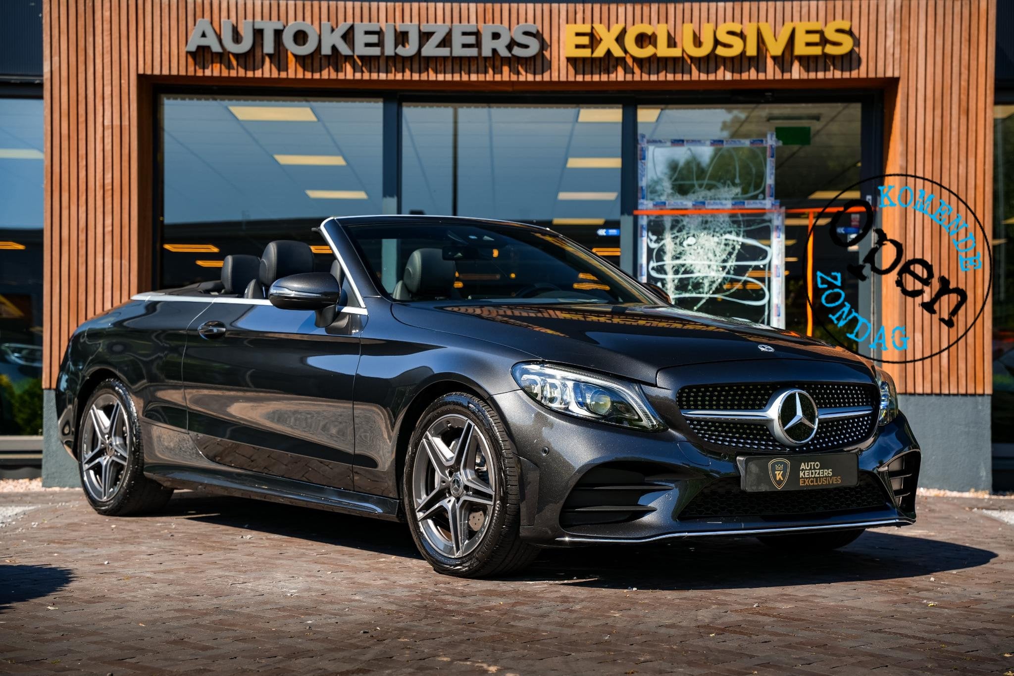 Mercedes-Benz C-klasse Cabrio 200 AMG Line Airscarf Burmeste, Auto's, Automaat, Euro 6, 4 cilinders, Cabriolet