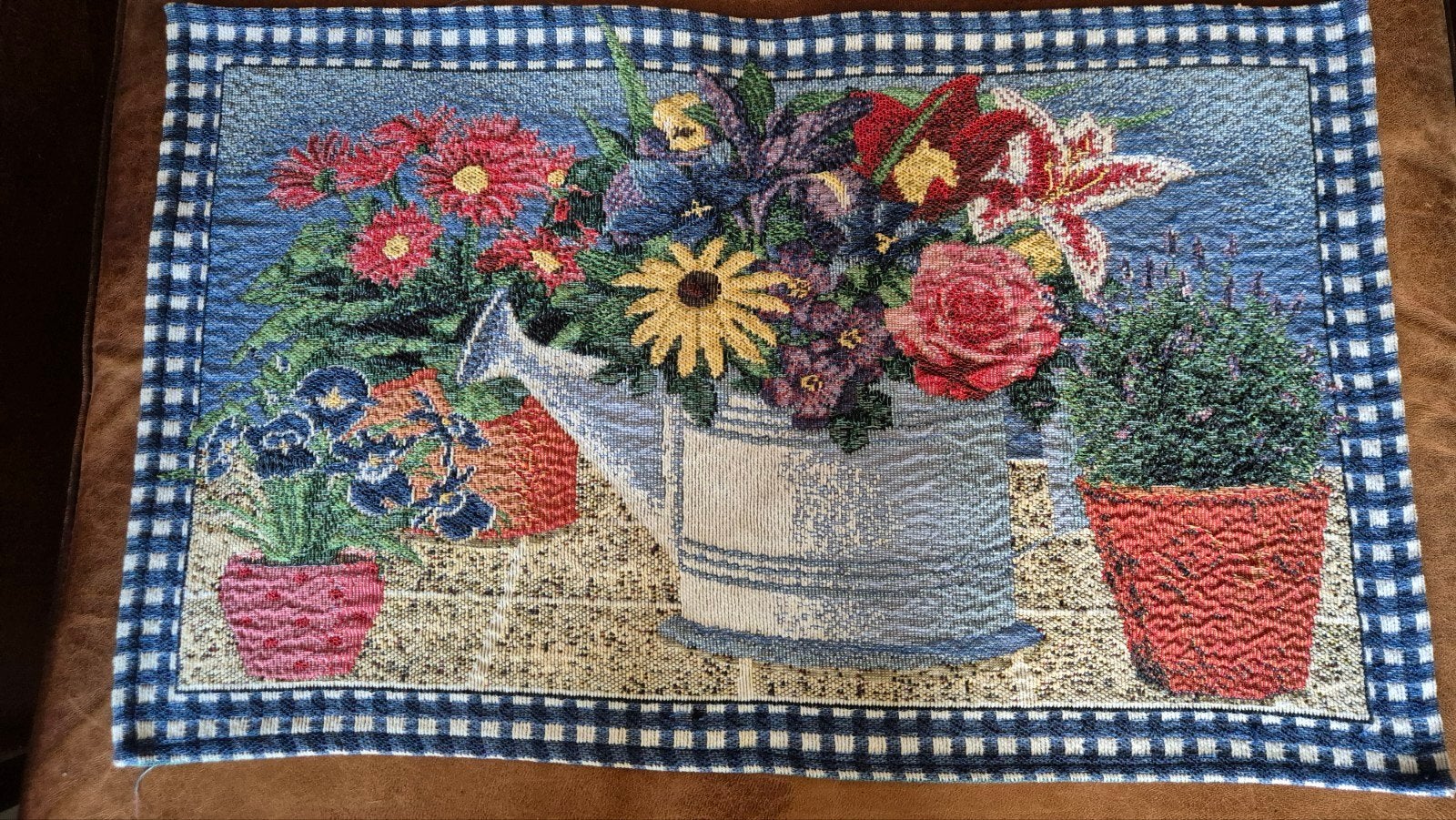 Gobelin onderzetter stof of kleedje nieuw staat 49 cm x 29,5, Antiek en Kunst, Ophalen of Verzenden