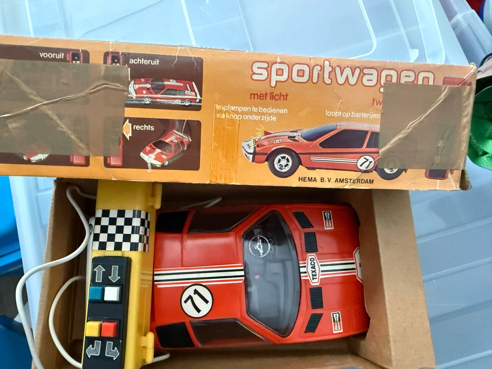 Vintage Hema Sportwagen BMW M1 met afstandsbediening, Ophalen of Verzenden, Gebruikt