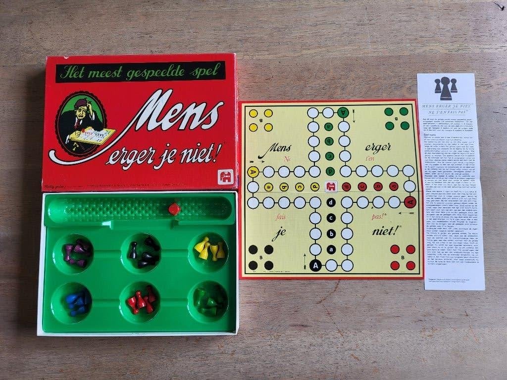 spel Mens erger je niet - vintage!, Hobby en Vrije tijd, Gezelschapsspellen | Bordspellen, Vijf spelers of meer, Ophalen of Verzenden