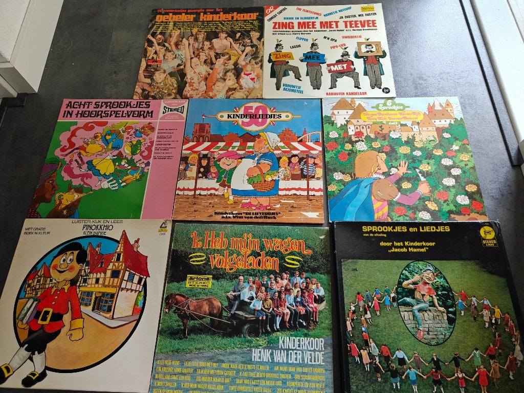 8 Nostalgische kinder LP’s, LP, Ophalen of Verzenden, Zo goed als nieuw, Verhaal of Sprookje