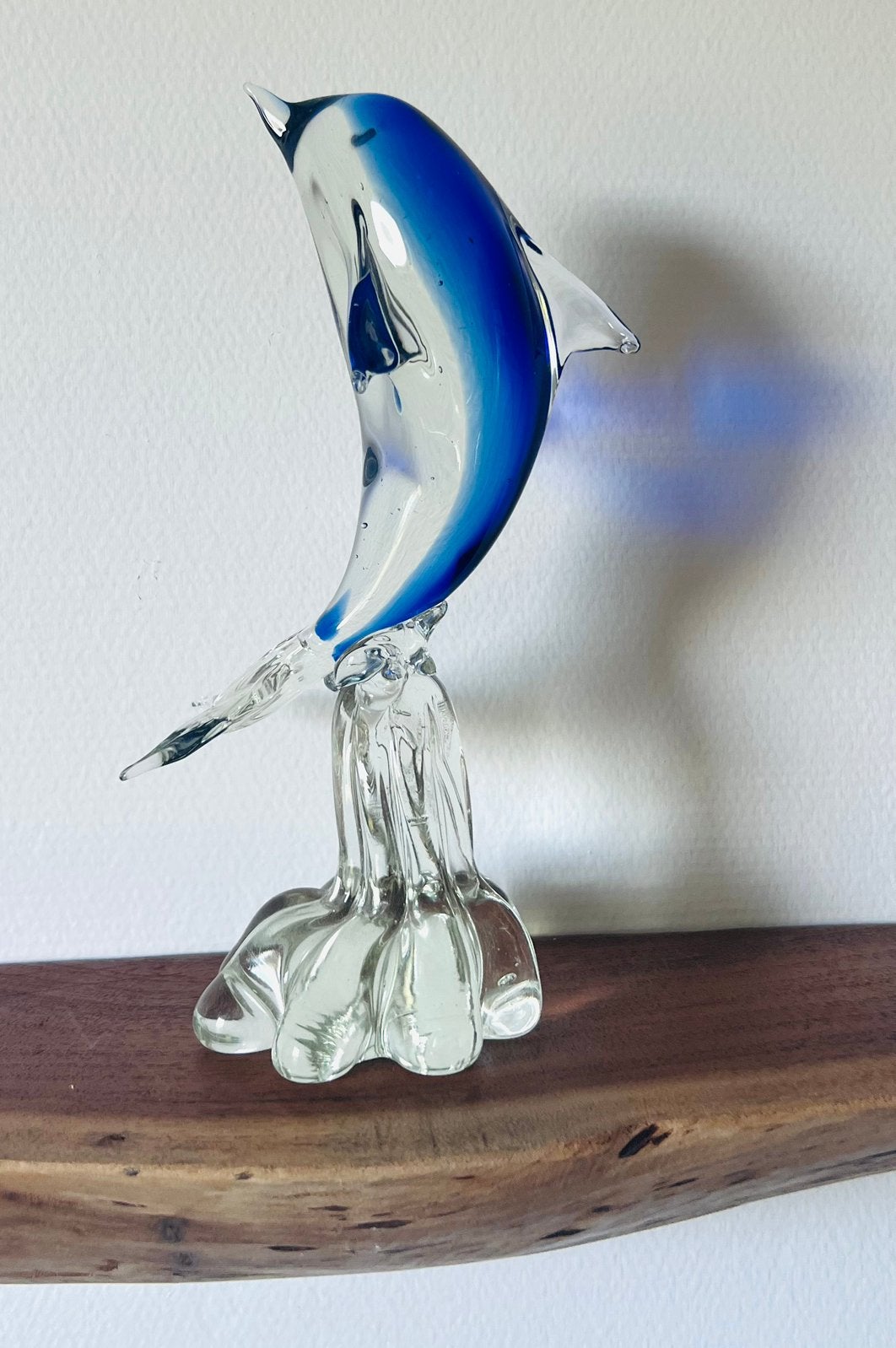 Blauwe glazen Dolfijn Murano Italy, Antiek en Kunst, Ophalen of Verzenden