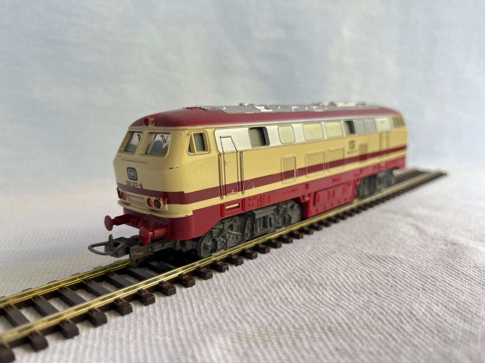 Lima 1631L DB 218 217-8 TEE diesellok H0 (2), Gebruikt, Ophalen of Verzenden, Analoog, Lima