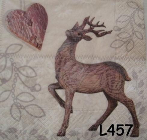 OPRUIMING servetten decoupage * hert L457 – 16x, Verzenden, Nieuw