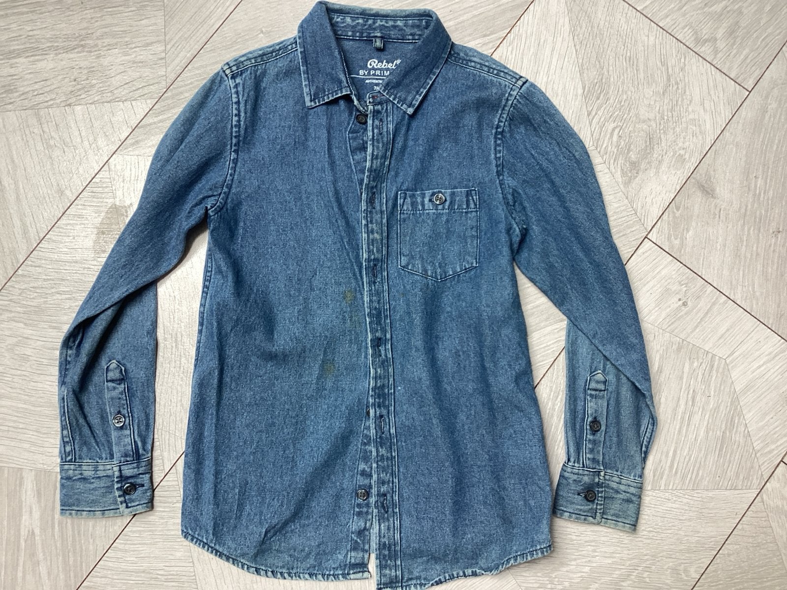 Rebel by Primark spijkerblouse voor jongens, maat 128, Ophalen of Verzenden, Gebruikt, Jongen