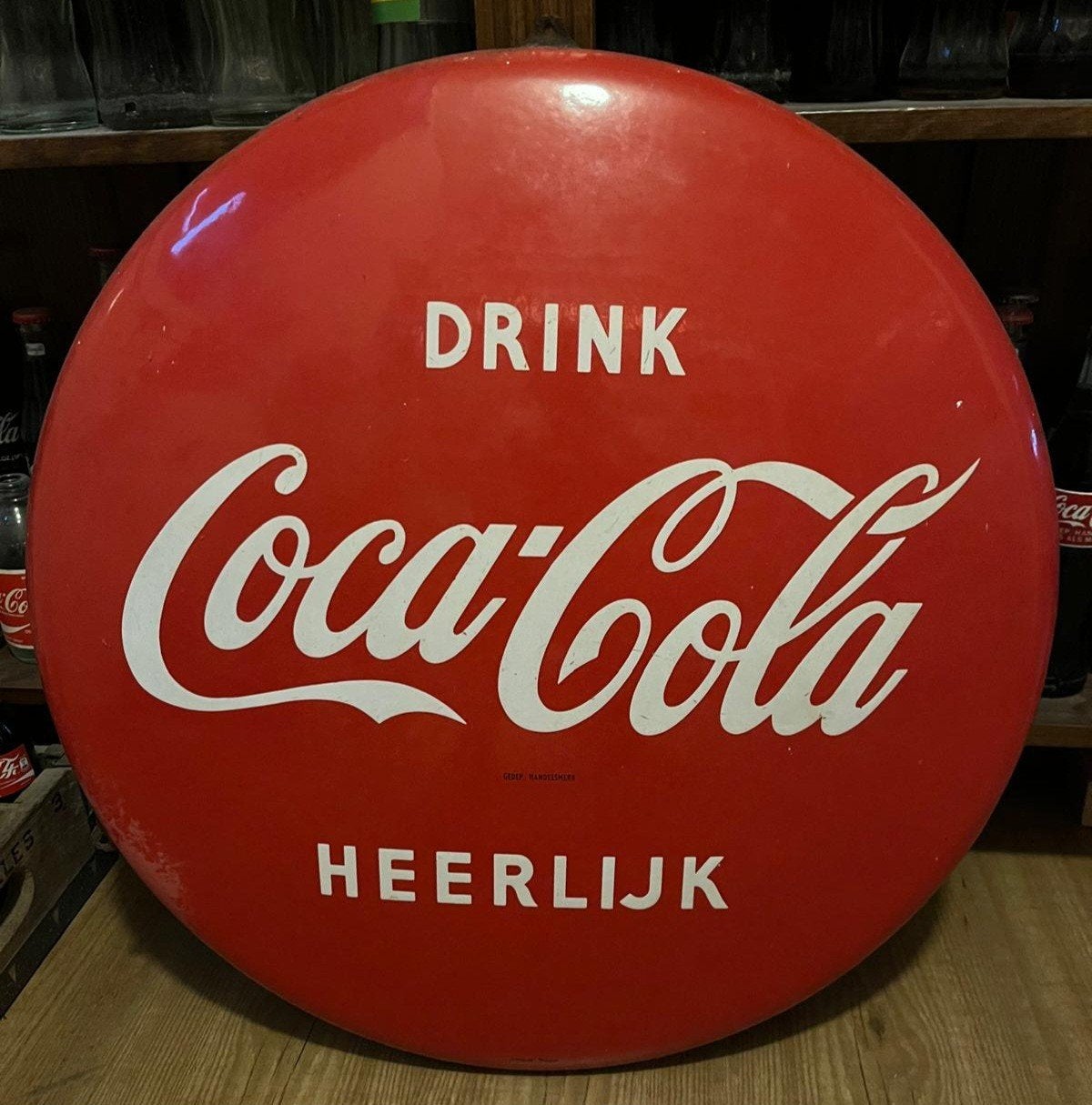 Coca Cola bord HEERLIJK 57cm prima staat, Ophalen of Verzenden, Gebruikt, Overige typen