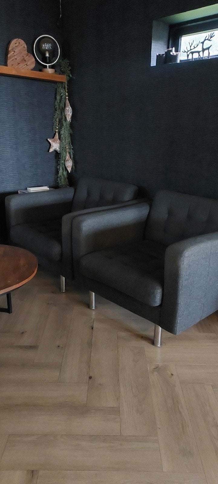 IKEA Landskrona 2 fauteuils, Ophalen, Gebruikt, Metaal, Modern