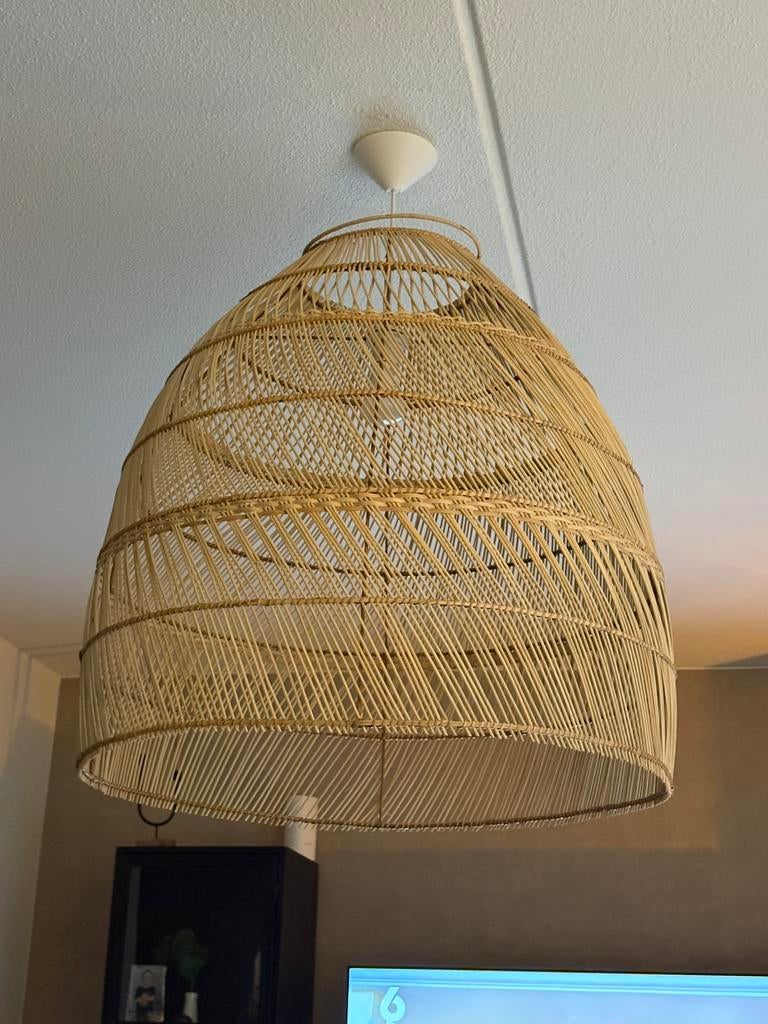 Rotan hanglamp, Ophalen, 50 tot 75 cm, Nieuw, Overige materialen
