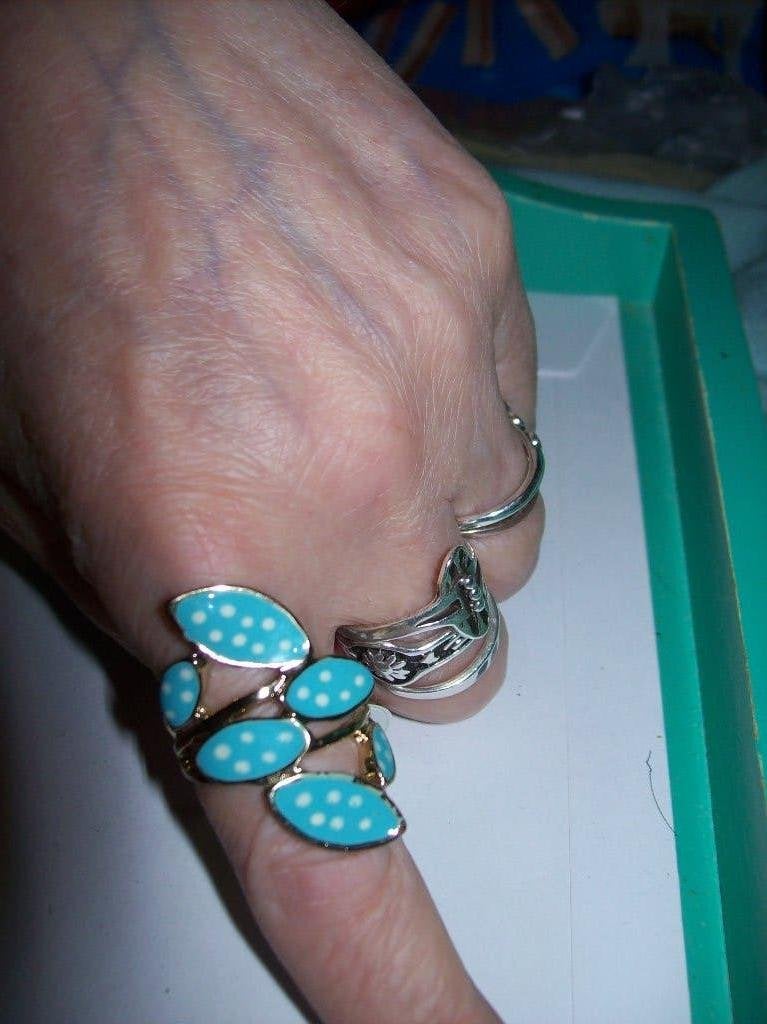 Ring Goud Meer kleur Fraai Mooi model Maat 19, Overige materialen, Overige kleuren, Verzenden, 19 tot 20