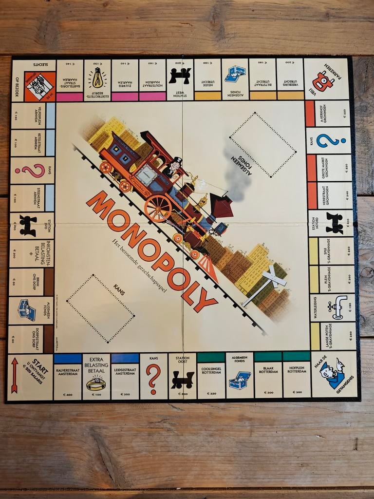 Monopoly in houten kistje., Hobby en Vrije tijd, Gezelschapsspellen | Bordspellen, Ophalen of Verzenden, NVT., NVT., NVT.