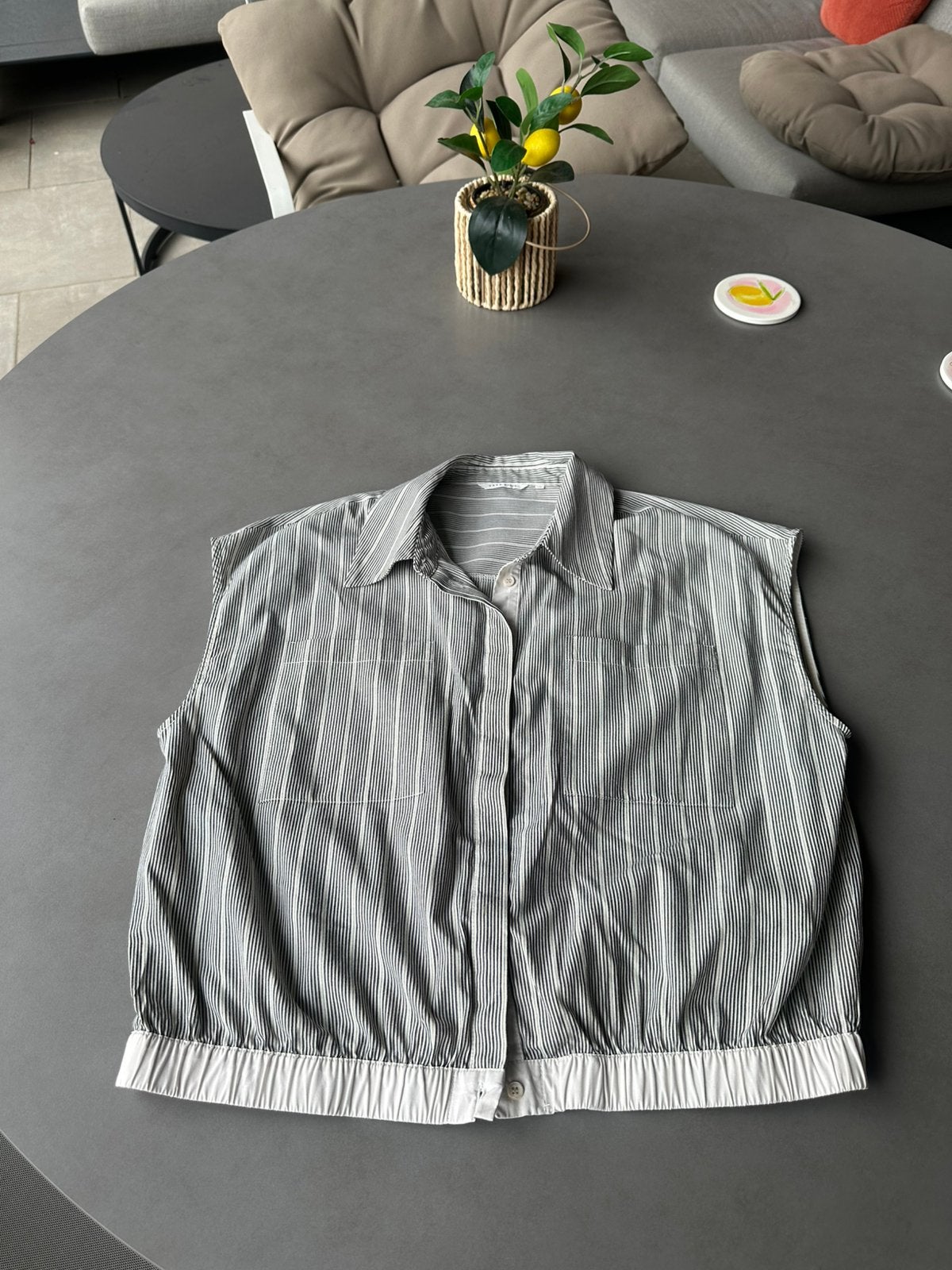 Nieuw zwart/ecru gestreept Yaya jasje, maat 42 oversized, Maat 42/44 (L), Nieuw, Yaya, Jasje