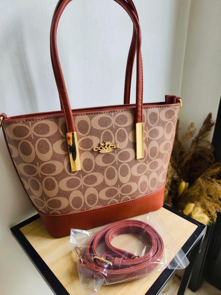 Nieuwe Coach Shopper Bag met stofzak, Ophalen of Verzenden, Nieuw, Bruin, Shopper