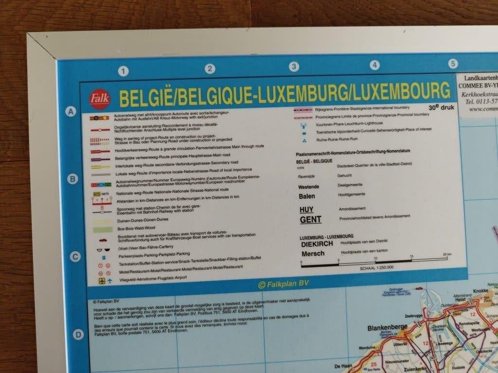 landkaart, Ophalen, Falkplan, 2000 tot heden, België of Luxemburg