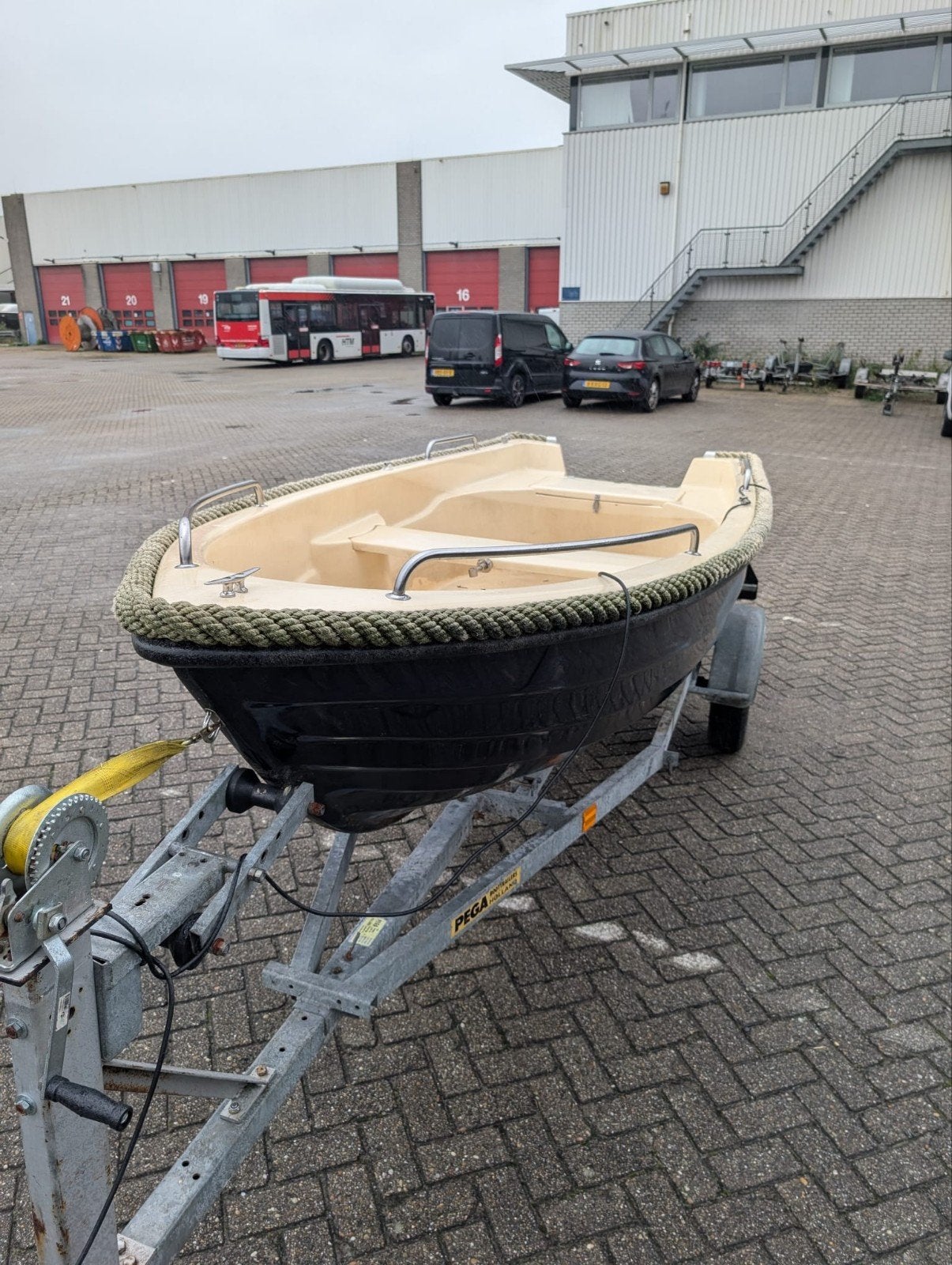 Riga polyester sloep 4m, Watersport en Boten, Kabelaring, Gebruikt, 4 m, Polyester