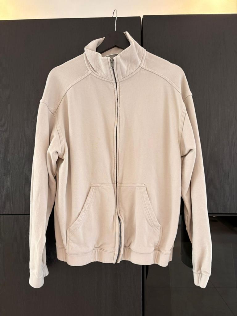 H&M Relaxed Fit Zip-Up Hoodie Beige Maat M, Kleding | Heren, Truien en Vesten, Maat 48/50 (M), Beige, Ophalen of Verzenden, H&M