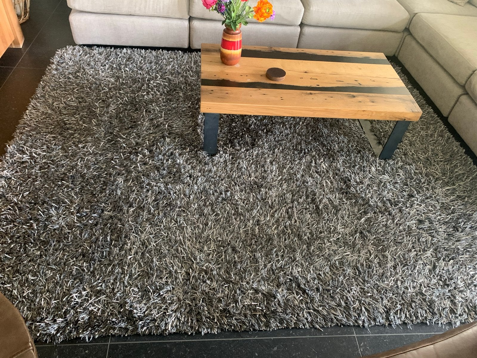 Hoogpolig tapijt 250x200 Brinker Carpets, Huis en Inrichting, Ophalen, Zo goed als nieuw, 200 cm of meer, Grijs