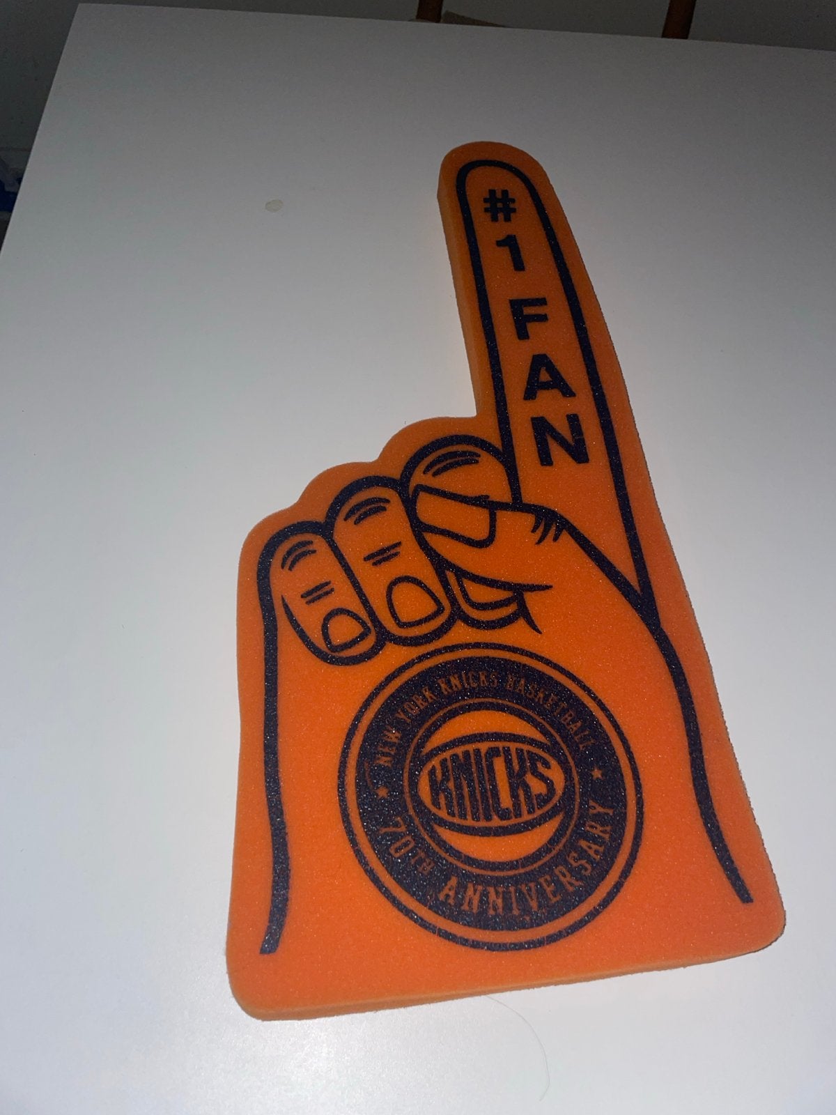 New York Knicks #1 Fan Foam Hand - 70th Anniversary, Ophalen, Zo goed als nieuw, Buitenlandse clubs, Overige typen