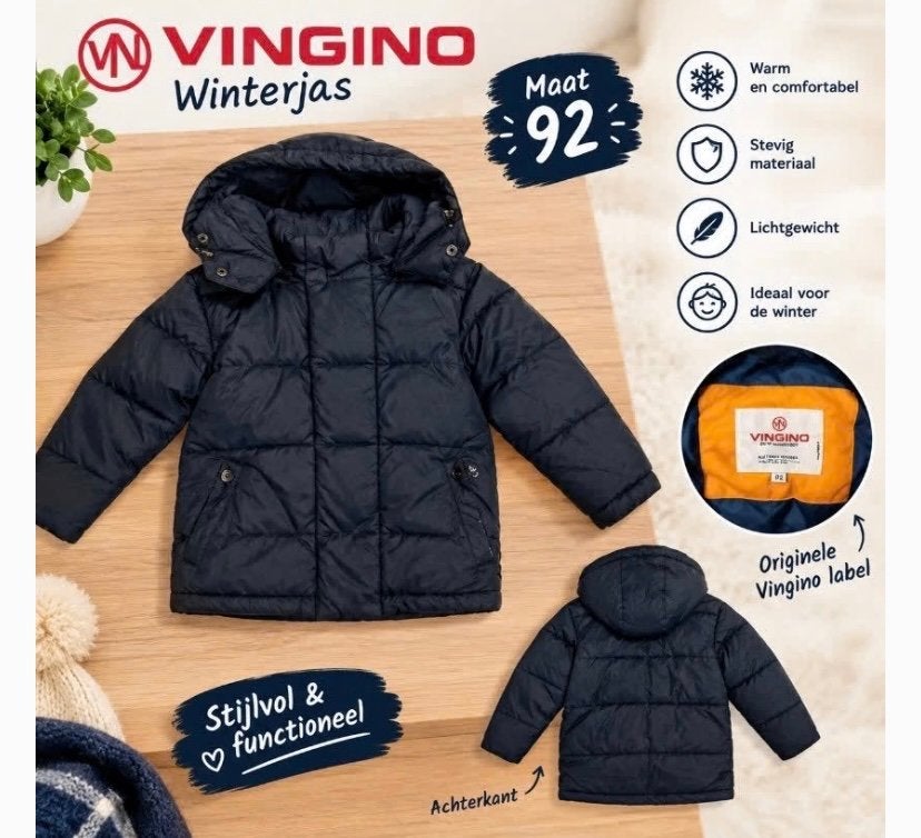 Winter Jas Jongens - Vingino, Nieuw, Ophalen of Verzenden, Vingino, Jongen