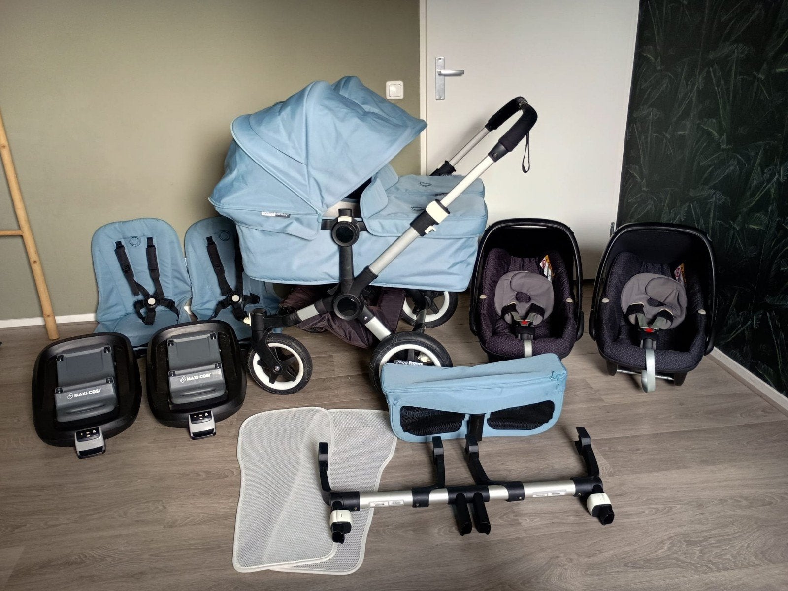 Bugaboo Donkey Ice Blue! Tweeling / Duo / Mono!, Ophalen, Bugaboo, Met autostoeltje