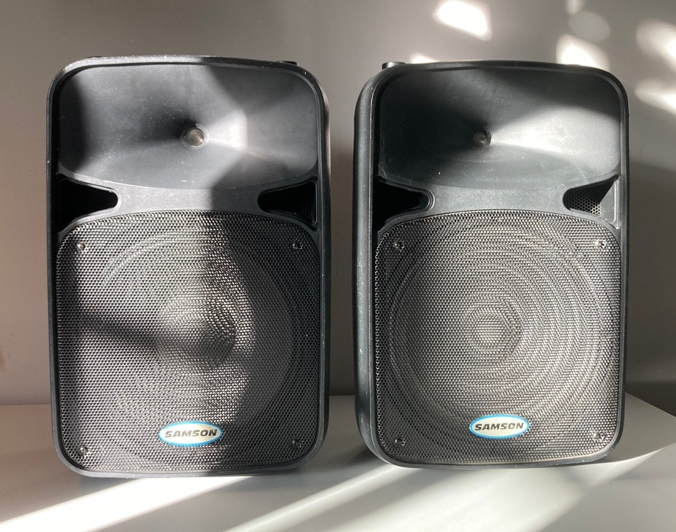 2x Samon D412 Auro Actieve speaker, Audio, Tv en Foto, Stereo speakers, Gebruikt, AUX-ingang, Ophalen