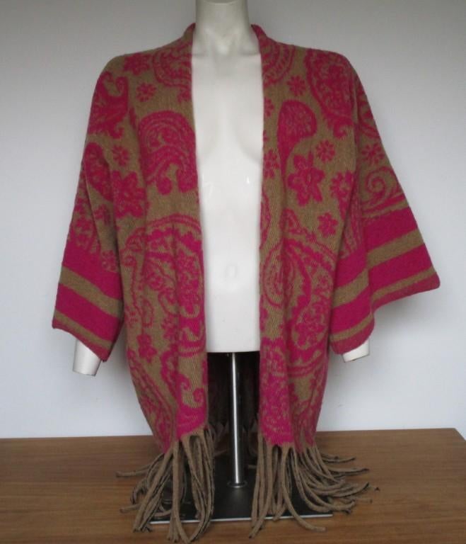 Nr.154: Leuke cape jas trui vest Zo goed als nieuw 1 Maat., Ophalen of Verzenden, Nieuw, Maat 38/40 (M), Roze