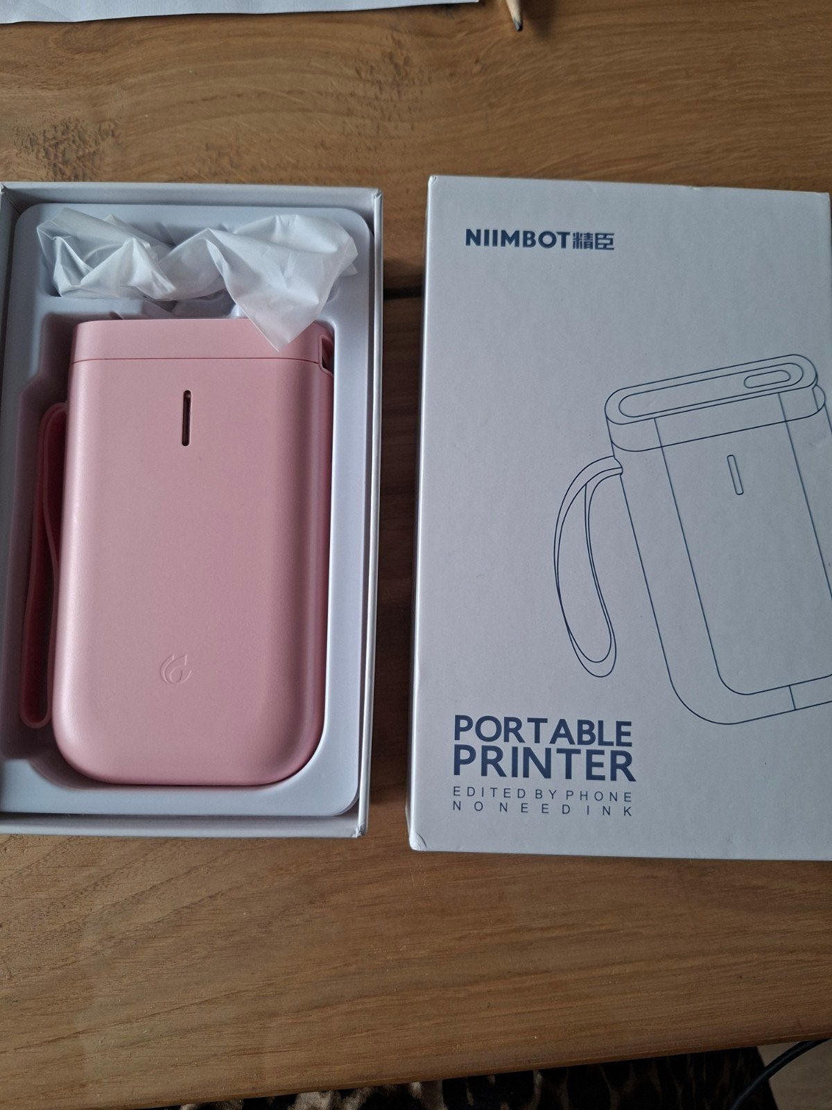 NiiMbot Draagbare Labelprinter - Roze, Nieuw in Doos, Zwart-en-wit printen, Printer, Draadloos, Ophalen of Verzenden