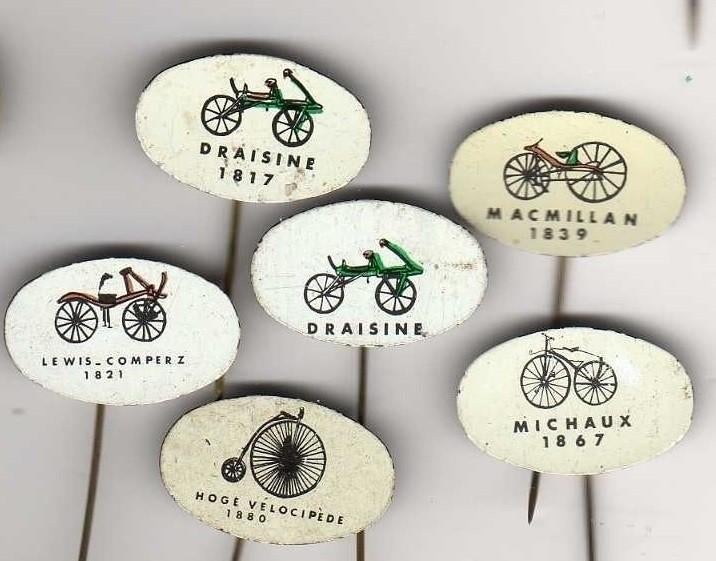 6 speldjes KLASSIEKE FIETSEN (A3), Ophalen of Verzenden, Gebruikt, Overige onderwerpen