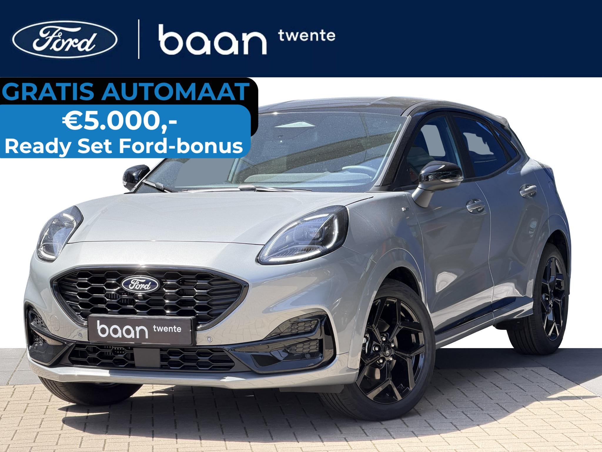 Ford Puma 1.0 EcoBoost Hybrid ST-Line Black Pack Automaat |, Auto's, Puma, Bedrijf, Nieuw, 3 cilinders