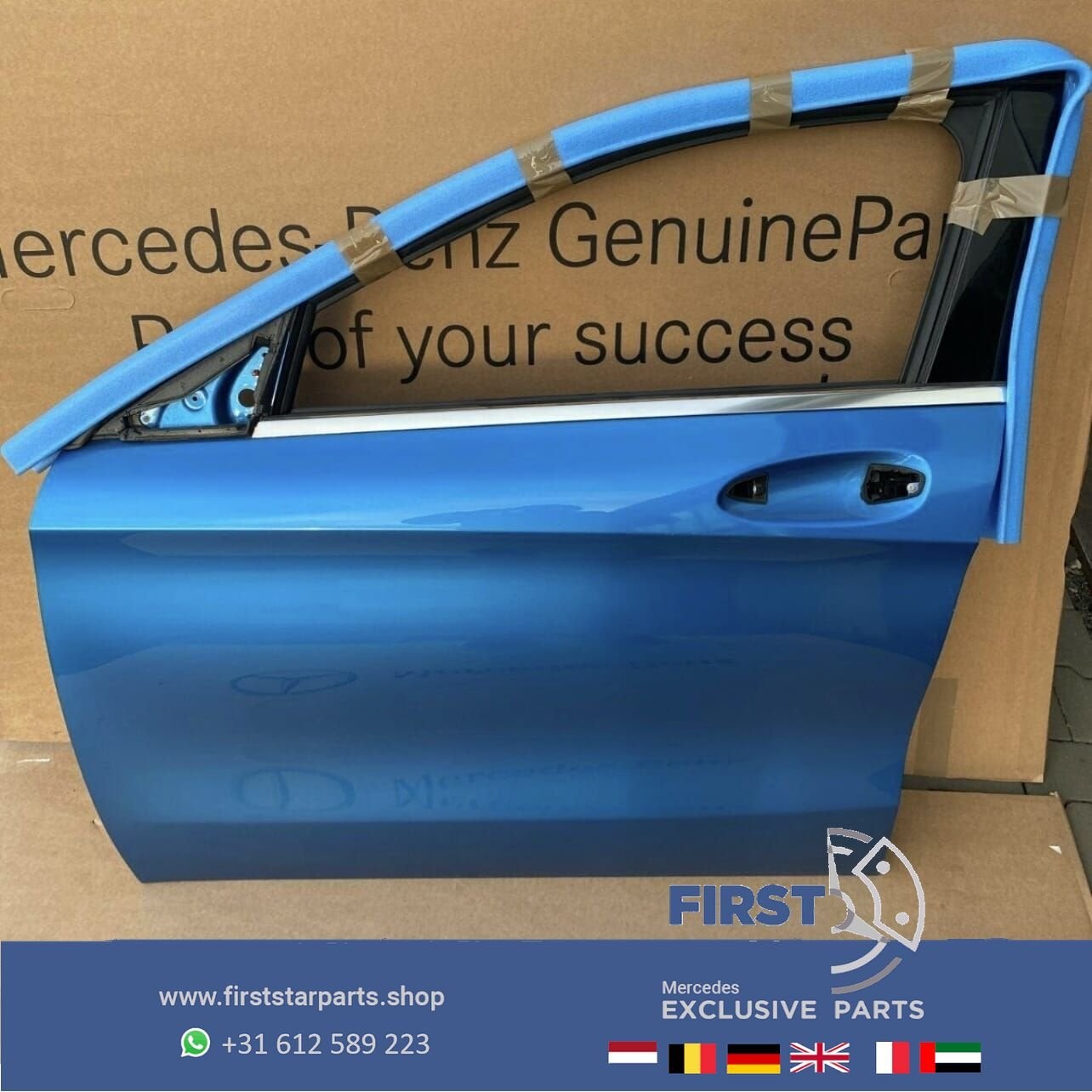 W156 deur LINKS portier Mercedes GLA 2013-2019 BLAUW Mercede, Gebruikt, -, Deur, Voor