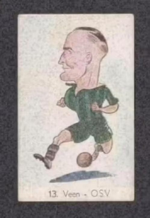 Voetbalplaatje Veen OSV Amsterdam 1949., Ophalen of Verzenden, Zo goed als nieuw