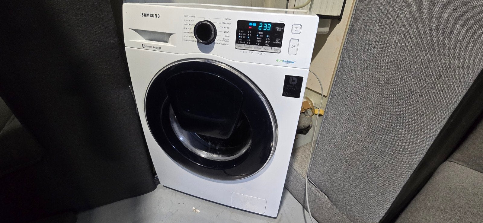 Samsung EcoBubble Wasmachine Koolborstelloos - Stil & Perfec, Gebruikt, Ophalen of Verzenden, Onbekend, 85 tot 90 cm