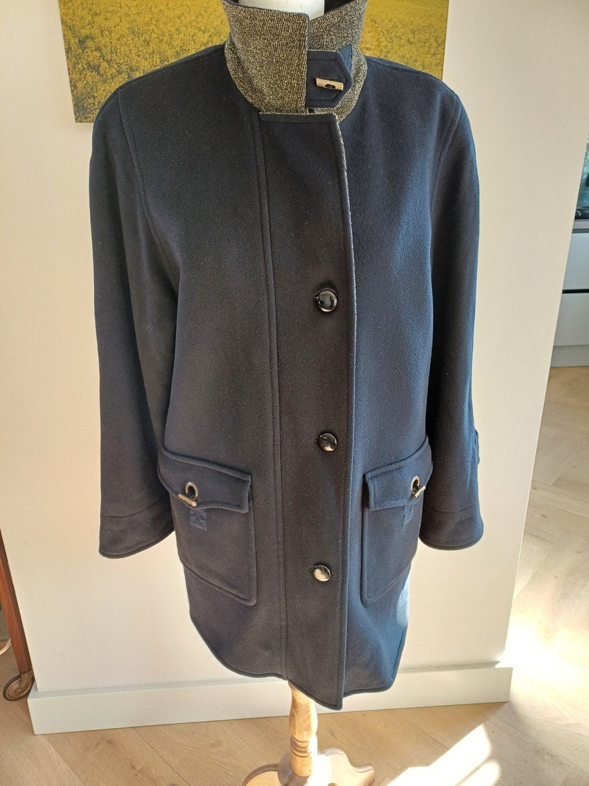 Originele Toscana Loden jas van MAY maat 19, Maat 38/40 (M), Blauw, Ophalen of Verzenden, Zo goed als nieuw