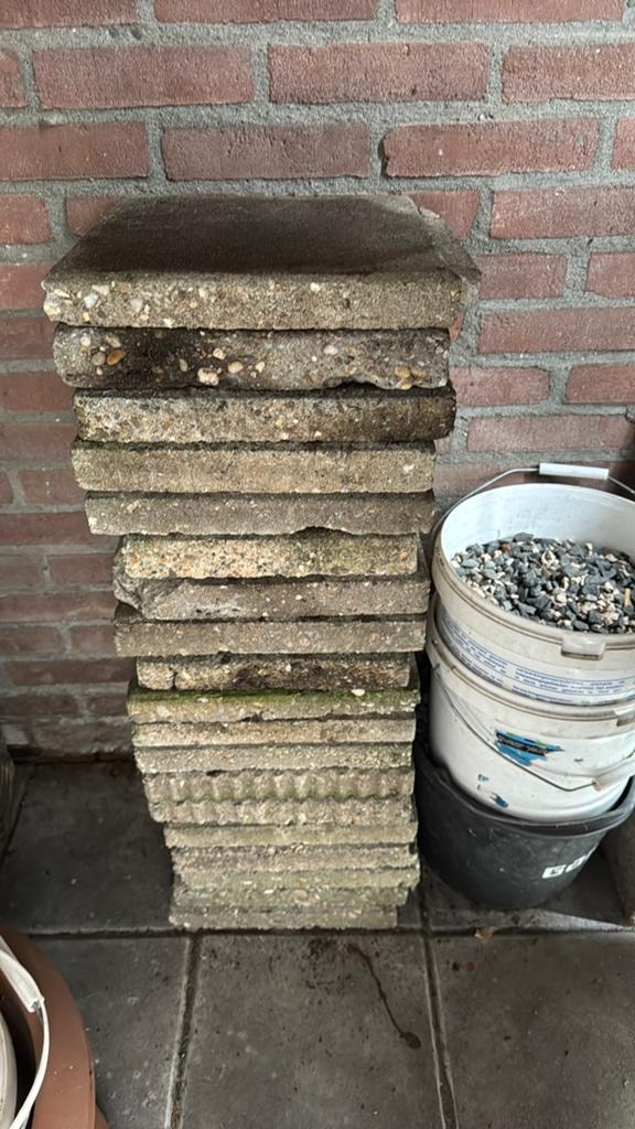 Beton tuin tegels 30x30, Tuin en Terras, Ophalen, Zo goed als nieuw, Beton, Terrastegels
