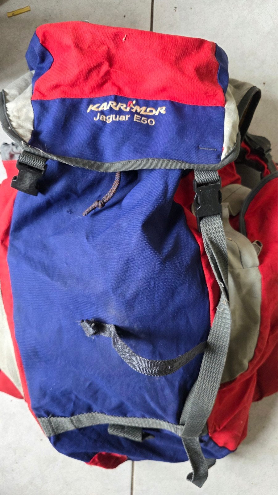 Karrimor Jaguar E50 Trekking Rugzak - Rood/Blauw, Overige merken, Gebruikt, 25 tot 40 cm, Ophalen of Verzenden