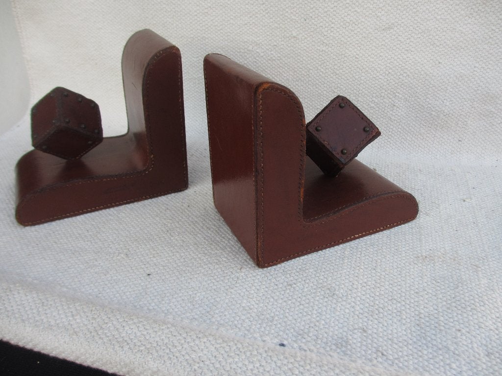 Jacques Adnet Boekensteunen,/ Bookends 1960s, Hout, Handgemaakt, Ophalen of Verzenden, Bruin