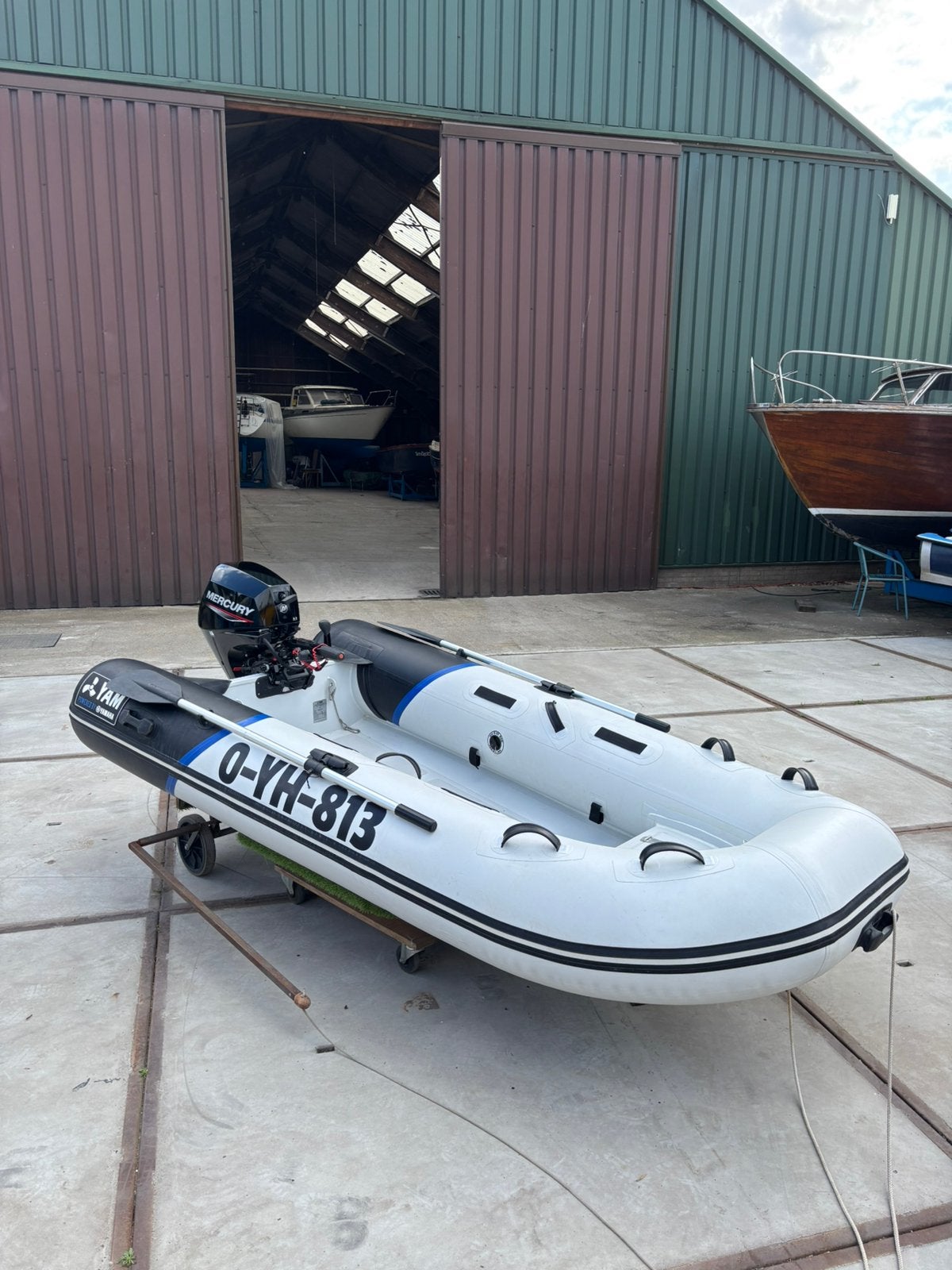 Yamaha YAM 310 TAF rubberboot, Ophalen, Buitenboordmotor, Mercury