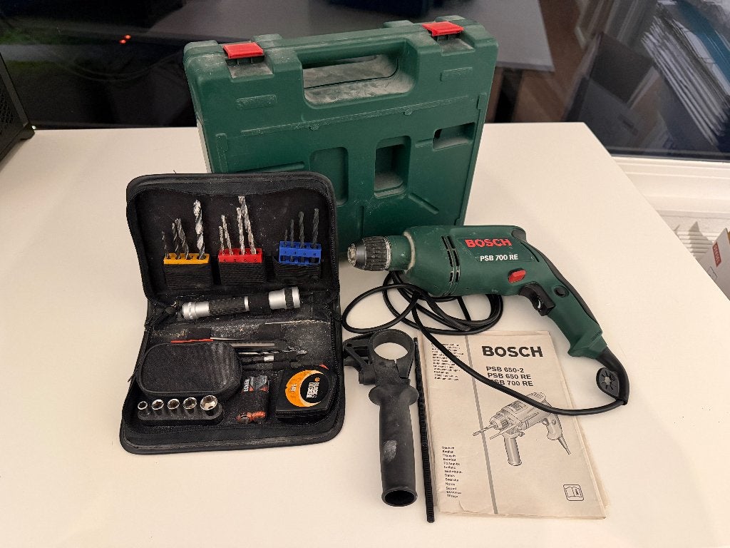 Bosch PSB 700 RE klopboormachine, Gebruikt, Minder dan 400 watt, Klopboormechanisme, Ophalen