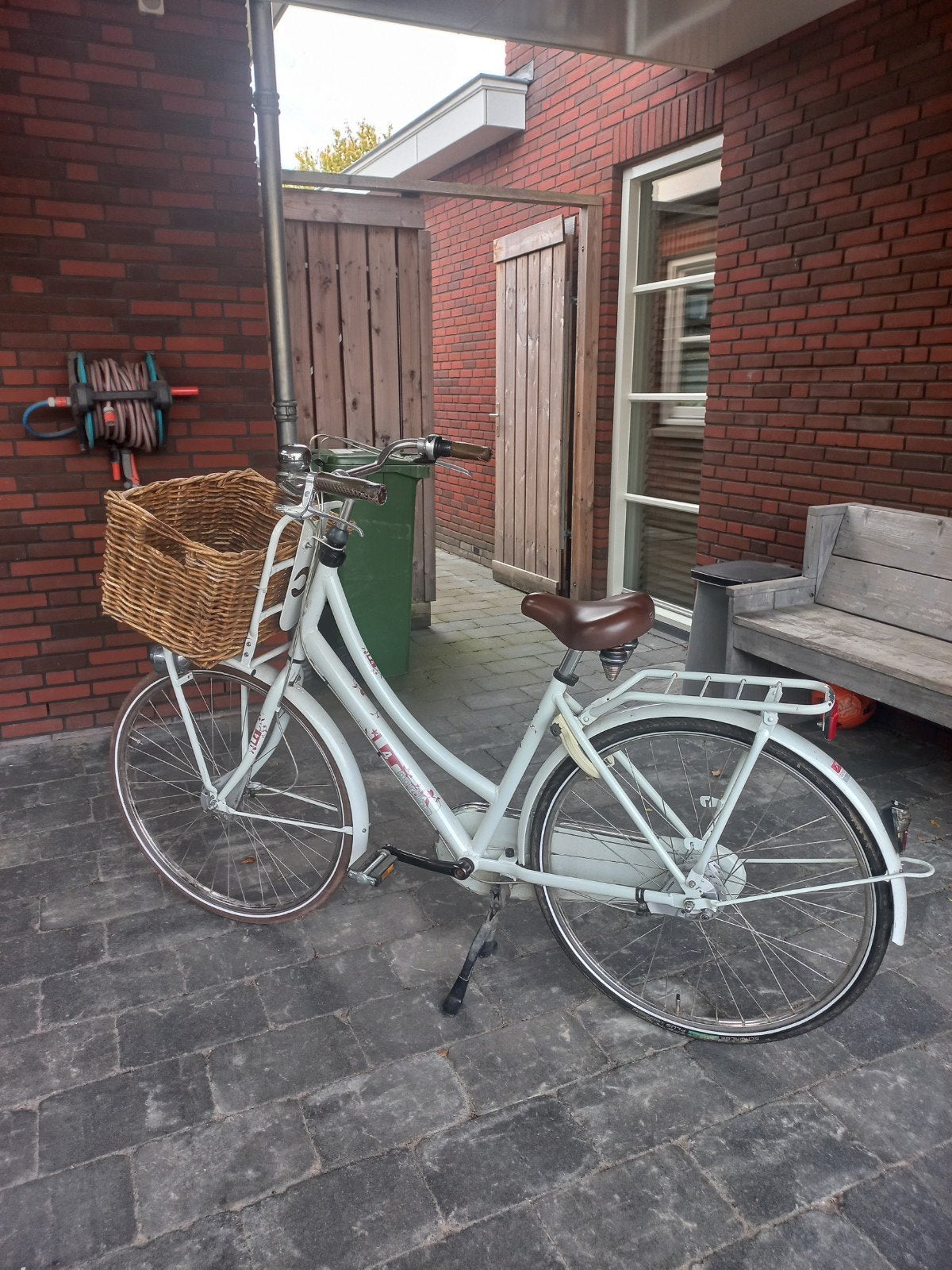 Damesfiets met mand - Ideaal voor boodschappen, Gebruikt, 47 tot 50 cm, Versnellingen, Ophalen