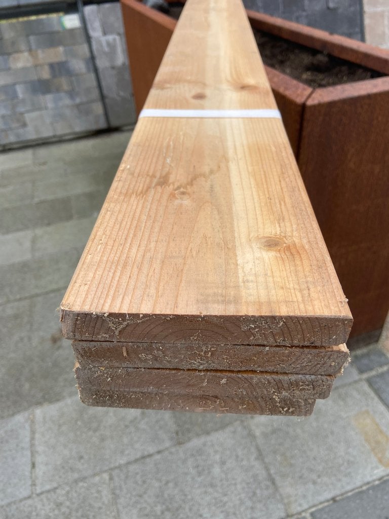 Douglas plank 1,8x12x220 cm (B-keus) - J&W 185