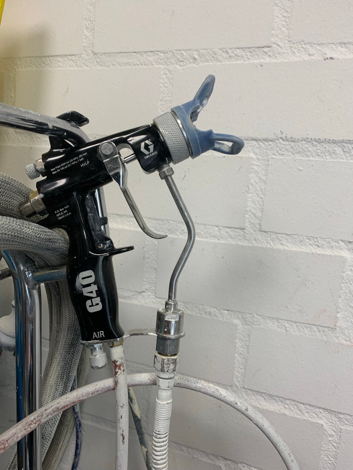 Airlessco AA300 Verfspuit met Graco G40 spuitpistool, Ophalen of Verzenden, Gebruikt, Verfspuit of Verfpomp