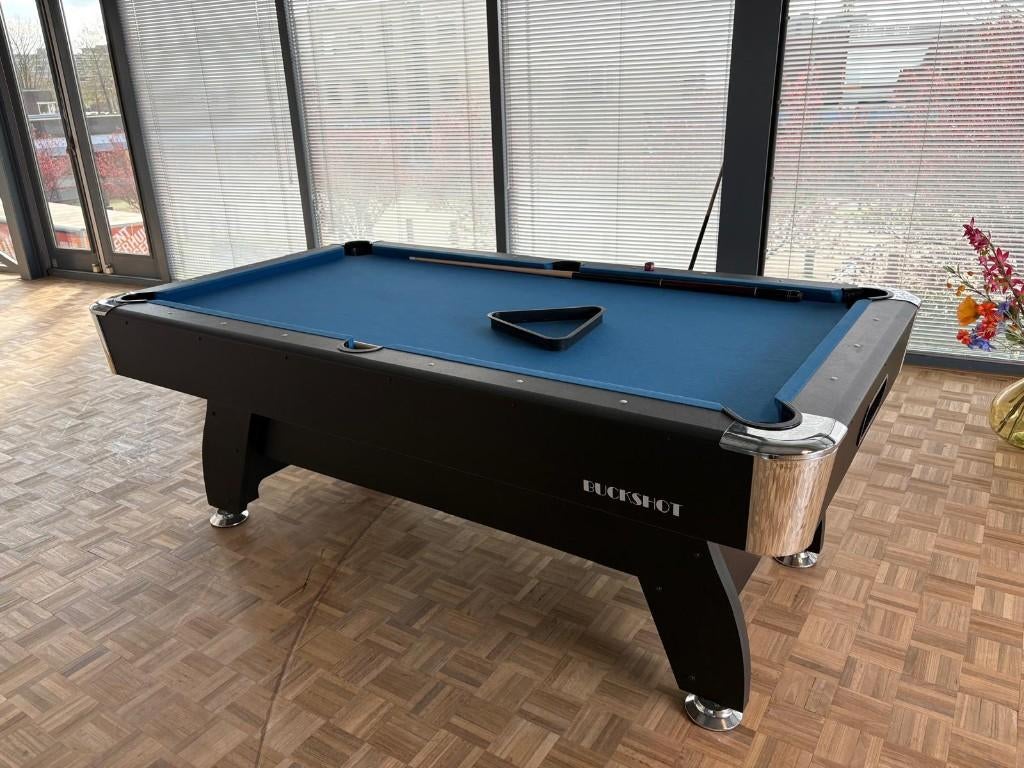 Pooltafel BuckShot BlackMagic Pro 7 248cm, Ophalen, Gebruikt, Pooltafel