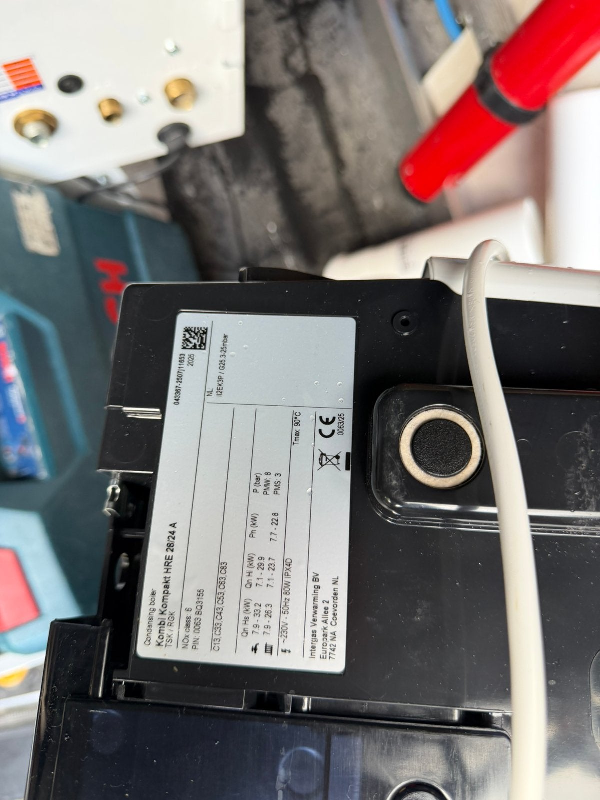 Intergas Kombi Kompakt HRE 28/24 A CW4 – bouwjaar 2025, Ophalen, Zo goed als nieuw