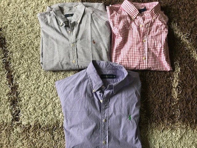 Ralph Lauren overhemden, blouses maat xl, paars, wit is 78, Kleding | Heren, Ophalen of Verzenden, Gedragen, Overige kleuren, Halswijdte 43/44 (XL)