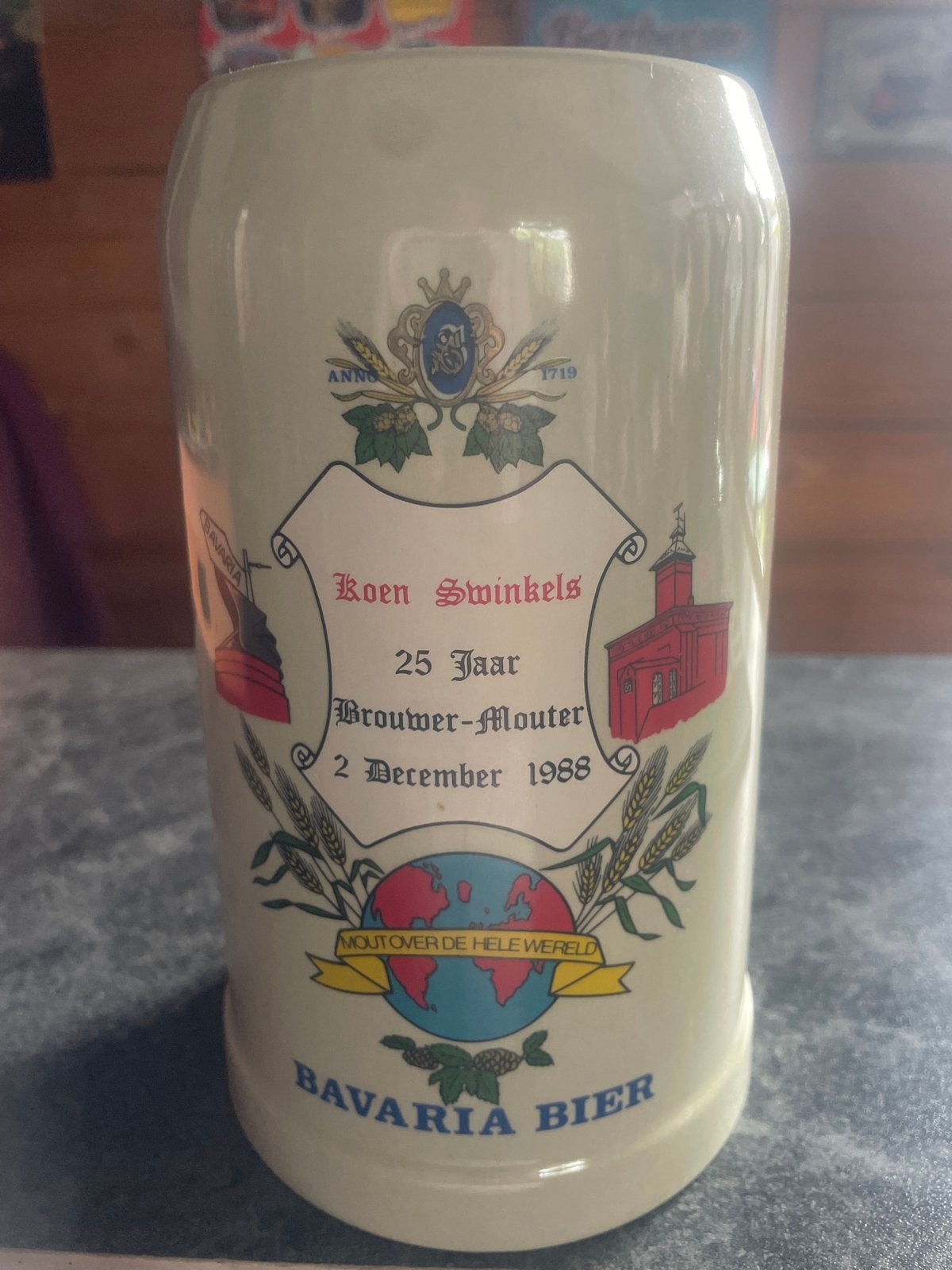 Vintage Bavaria Bier Pul - Koen Swinkels 25 Jaar Brouwer, Verzamelen, Ophalen, Nieuw, Pul(len), Bavaria