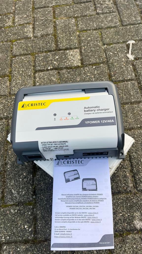 Cristec Acculader YPOWER 12V/40A - Automatische Batterijlade, Ophalen of Verzenden, Gebruikt, Universele onderdelen