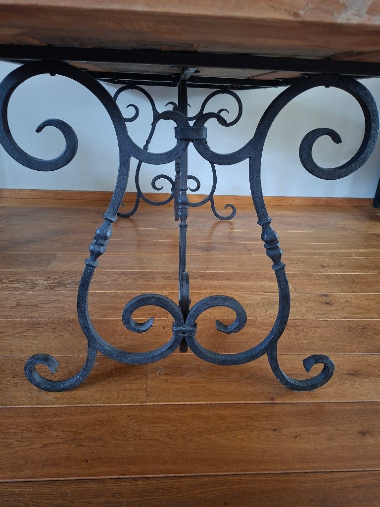 Smeedijzeren onderstel voor tafel, Ophalen, 100 tot 150 cm, 50 tot 100 cm, Zo goed als nieuw