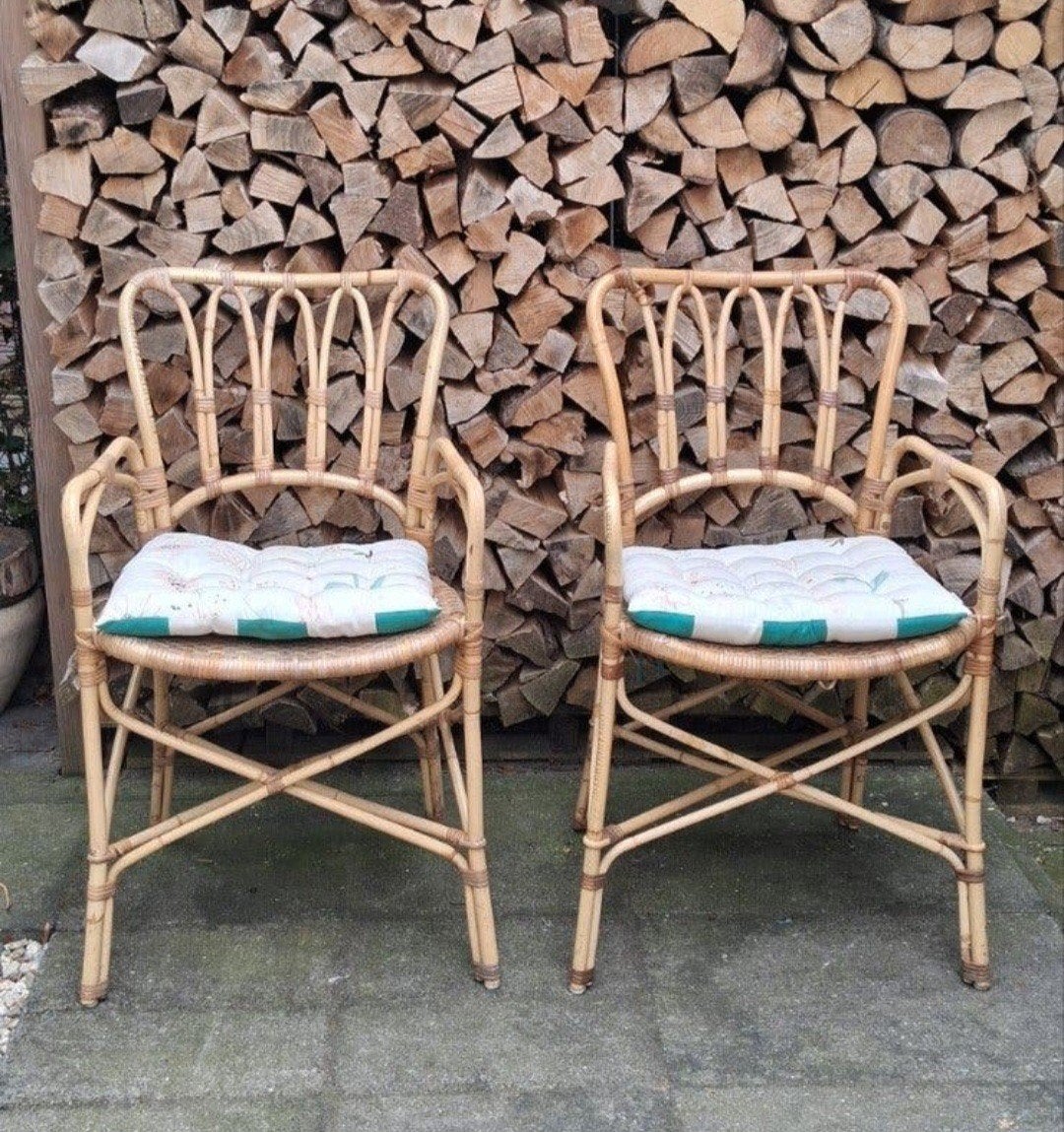 rotanstoelen binnen of buiten, Ophalen, Twee
