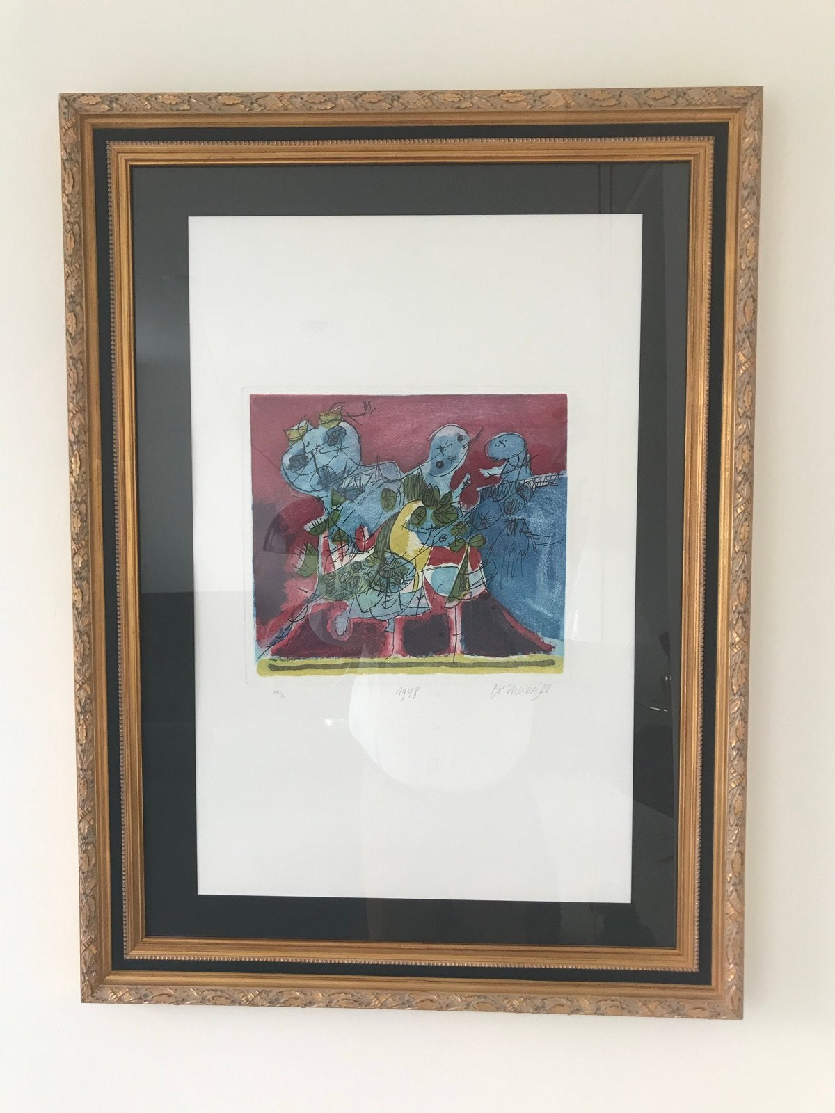 Corneille - Zeefdruk 1988, gesigneerd en genummerd, Gelimiteerde oplage, Ophalen, Abstract, Zeefdruk