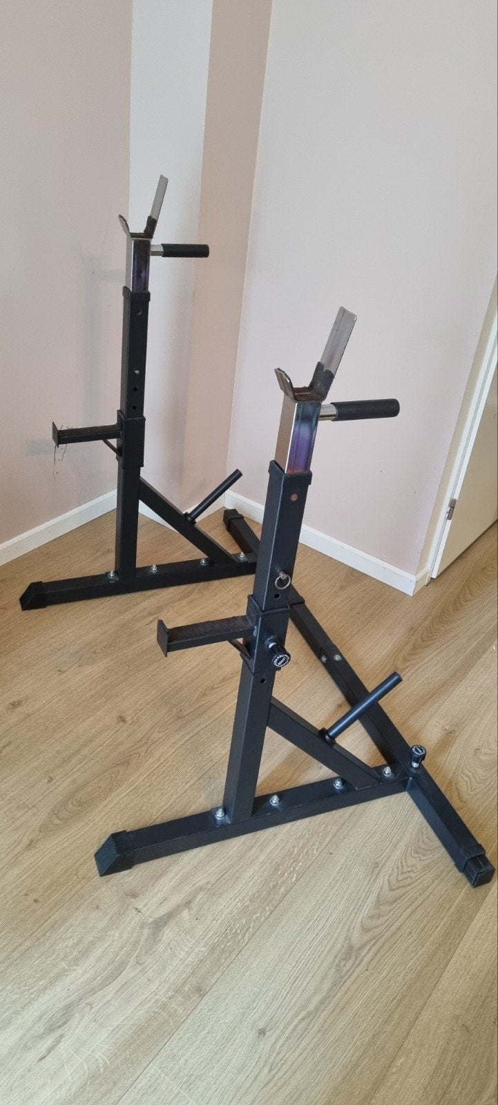 Verstelbare Squat Rack / Haltersteunen voor Thuisgym, Ophalen, Gebruikt, Benen, Overige typen